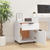 vidaXL Mobile File Cabinet with Wheels White 45x38x54 cm Engineered Wood