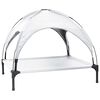 vidaXL Dog Bed Folding Manual Silver Grey 90 x 81 x 80.5 cm Steel