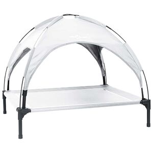 vidaXL Dog Bed 90 x 81 x 80.5 cm Steel Silver Grey
