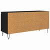 vidaXL TV Cabinet Black Oak 104 x 35 x 50 cm Engineered Wood