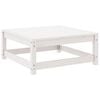 vidaXL 3 Piece Garden Lounge Set White Solid Pinewood