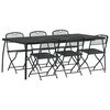 vidaXL Outdoor Furniture Set 7 pcs Anthracite Iron and Steel
