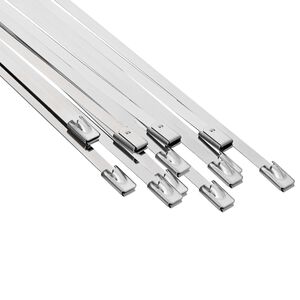 vidaXL Cable Tie 12 pcs 4.6 x 700 mm Silver
