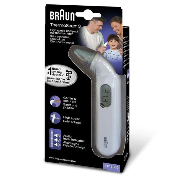 Braun Ear Thermometer "ThermoScan 3" White