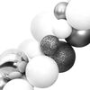 vidaXL Christmas Balls Garland White and Grey 175 cm Polystyrene