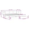 vidaXL Daybed with Trundle and Drawers without Mattress White 80x200 cm