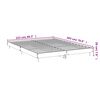 vidaXL Bed Frame without Mattress High Gloss White 150x200 cm King Size