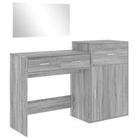 vidaXL 3 Piece Dressing Table Set Grey Sonoma Engineered Wood