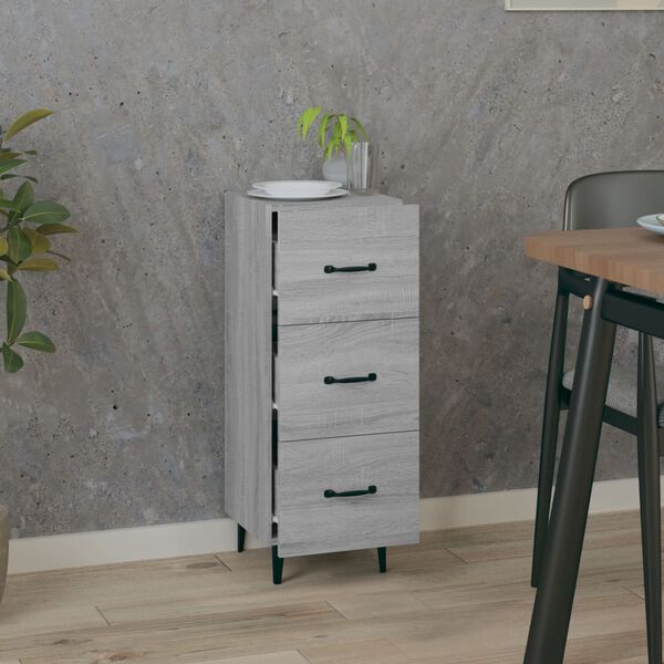 vidaXL Sideboard Grey Sonoma 34.5x34x90 cm Engineered Wood