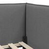 vidaXL Corner Bed Frame with Headboard Dark grey 80 x 200 cm Fabric