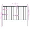 vidaXL Fence Panel with Posts Powder-coated Steel 1.81x0.75 m Anthracite