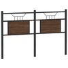 vidaXL Headboard Brown Oak 137 cm Engineered Wood and Steel