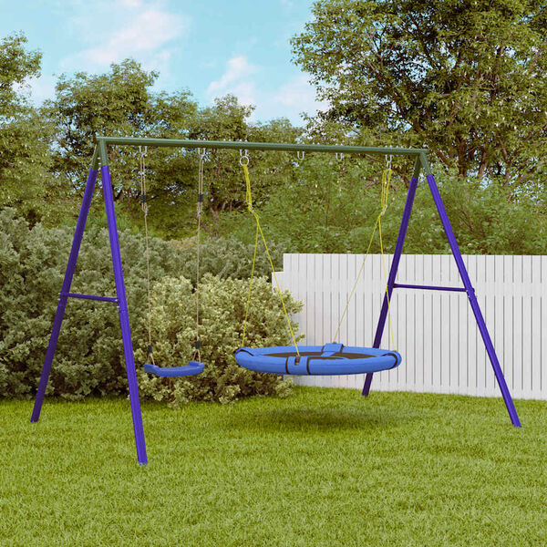 vidaXL Outdoor Swing Set with Swing and Saucer Swing