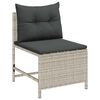 vidaXL Garden Sofa Set 6 pcs Light grey and dark grey Poly Rattan