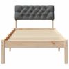 vidaXL Bed frame Brown and dark grey 80 x 200 cm Solid pine wood