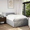 vidaXL Box Spring Bed with Mattress Light Grey 120x190 cm Fabric
