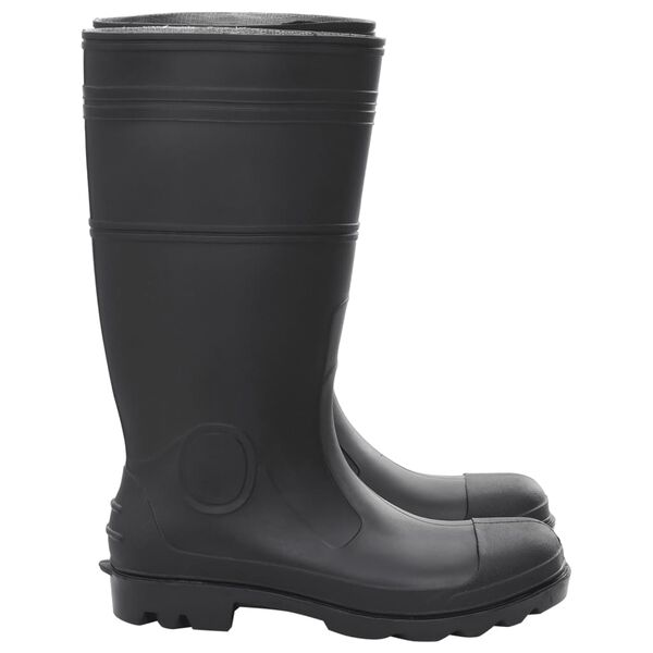 vidaXL Rain Boots Black Size 44 PVC