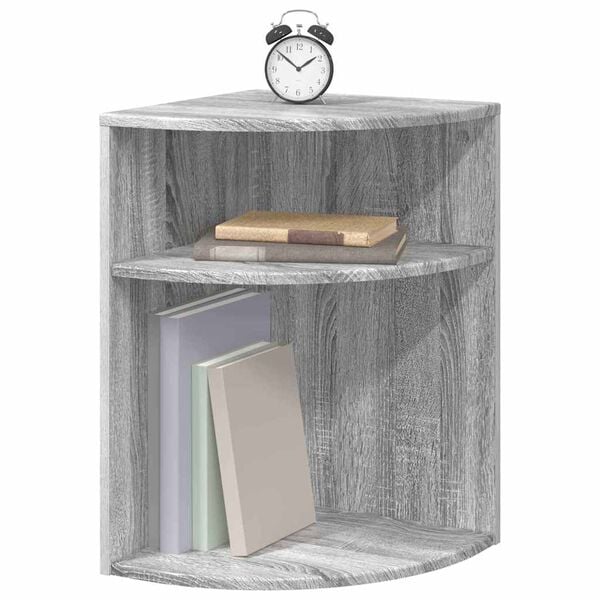 vidaXL End Table Grey Sonoma 39.7 x 39.7 x 60 cm Engineered Wood