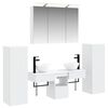 vidaXL Bathroom Furniture Set 6 pcs White Engineered Wood and Glass