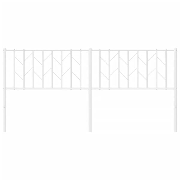 vidaXL Metal Headboard White 180 cm
