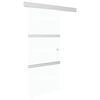 vidaXL Sliding Door ESG Glass and Aluminium 90x212 cm Silver