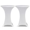 vidaXL Table Cover | Set of 2 | White | Polyester 90%, Elastane 10%