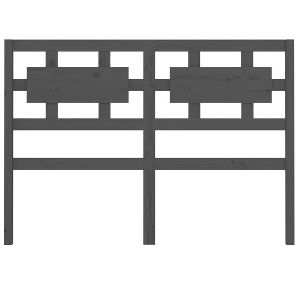 vidaXL Bed Headboard Grey 185.5x4x100 cm Solid Wood Pine