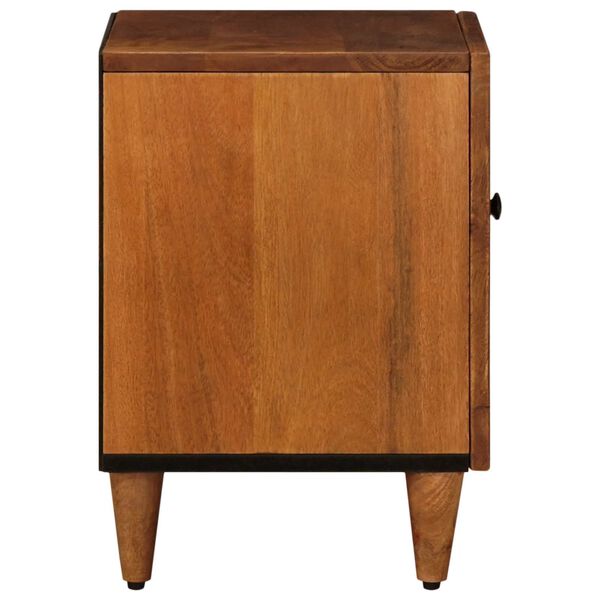 vidaXL Bedside Cabinet 2 pcs Brown 40 x 33.5 x 46 cm Solid Mango Wood