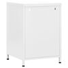 vidaXL Nightstand White 35x35x51 cm Steel