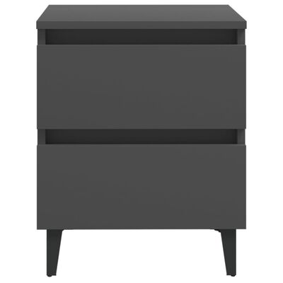 vidaXL Bed Cabinet Grey 40x35x50 cm Chipboard