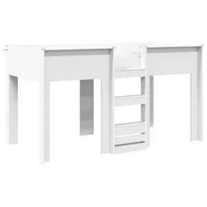vidaXL Bunk Bed for Kids White 100 x 200 cm Engineered wood