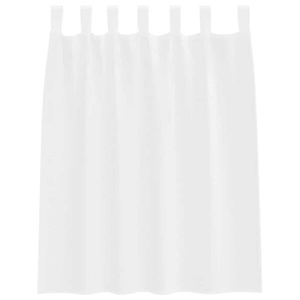 vidaXL Voile Curtain with Curtains 2 pcs White 140 x 140 cm Polyester