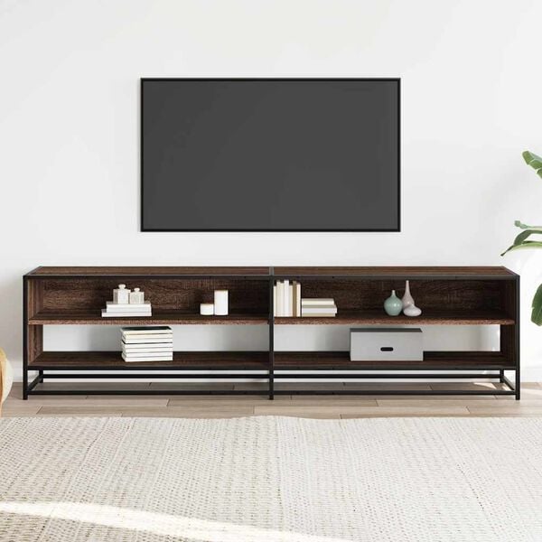 vidaXL TV Cabinet Brown Oak 180.5x40x46 cm Engineered Wood