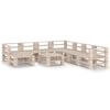 vidaXL 9 Piece Garden Pallet Lounge Set Pinewood