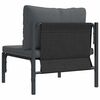 vidaXL Outdoor Furniture with Cushion with Pillow Anthracite Steel