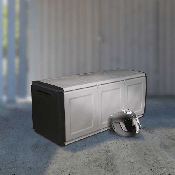 vidaXL Garden Storage Box 138x53x57 cm 330 L Dark Grey and Black