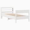 vidaXL Bed Frame without Mattress White 90x200 cm Solid Wood Pine