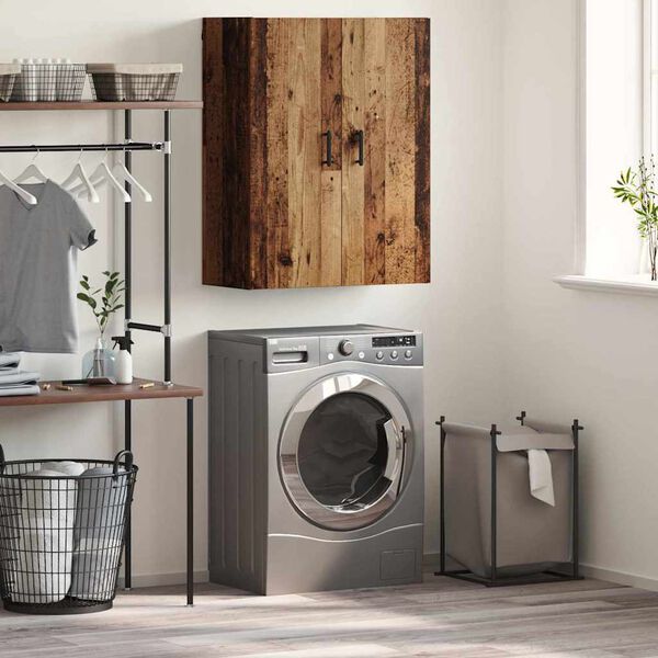 vidaXL Wall Cabinet Old Wood 69.5 x 34 x 90 cm Engineered Wood