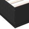 vidaXL Bed Frame without Mattress Black 150x200 cm King Size