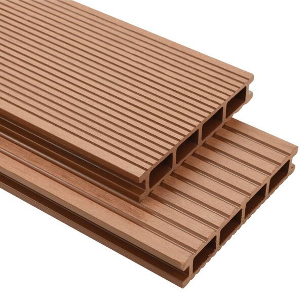 vidaXL WPC Decking Boards with Accessories 26 m&sup2; 2.2 m Brown