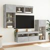 vidaXL 5 Piece TV Wall Units with LED Concrete Grey Engineered Wood