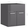 vidaXL Bathroom Furniture Set High Gloss Grey Engineered Wood