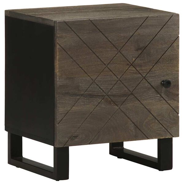 vidaXL Bedside Cabinets 2 pcs Black 40x33x46 cm Solid Wood Mango