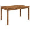 vidaXL Garden Dinner Table LAREN Natural 141 x 80.5 x 75 cm