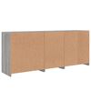 vidaXL Sideboard with LED Lights Grey Sonoma 181.5x37x67 cm