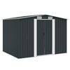 vidaXL Garden Shed | Anthracite | Galvanised steel | 257x205x178 cm