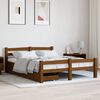 vidaXL Bed Frame without Mattress Honey Brown Solid Wood 140x200 cm (322078+321987)