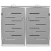vidaXL Double Wheelie Bin Shed 138x77.5x112.5 cm Stainless Steel