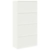 vidaXL Storage Cabinet 2 pcs White 90 x 40 x 180 cm Steel