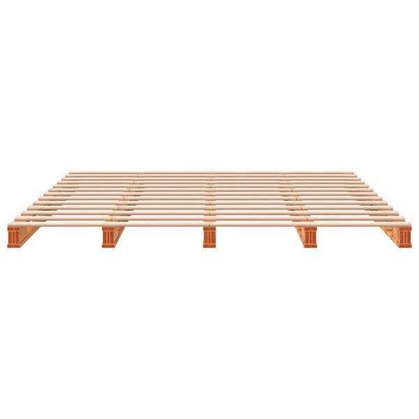 vidaXL Pallet Bed without Mattress Wax Brown 180x200 cm Super King Solid Wood Pine
